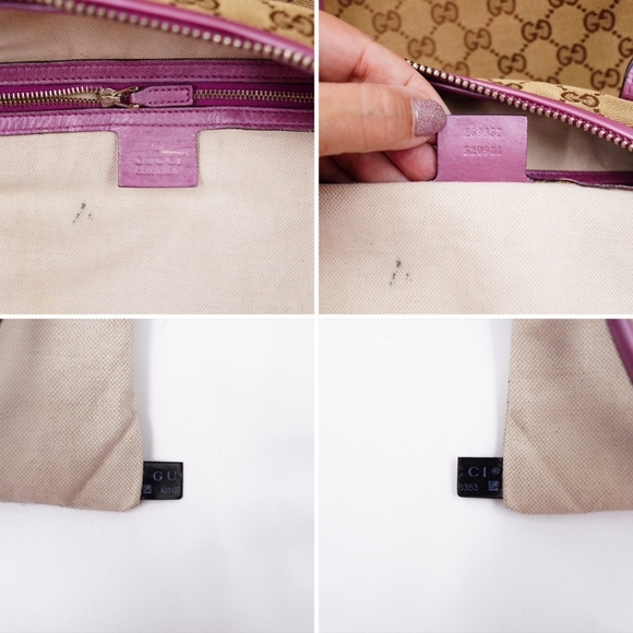 AN18❤️ GUCCI Monogram Heart Bit Charm Top Handle Tote - Picture 13 of 16